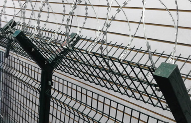 Weld mesh, chain link mesh, and barbed wire